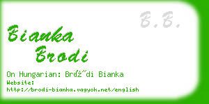 bianka brodi business card